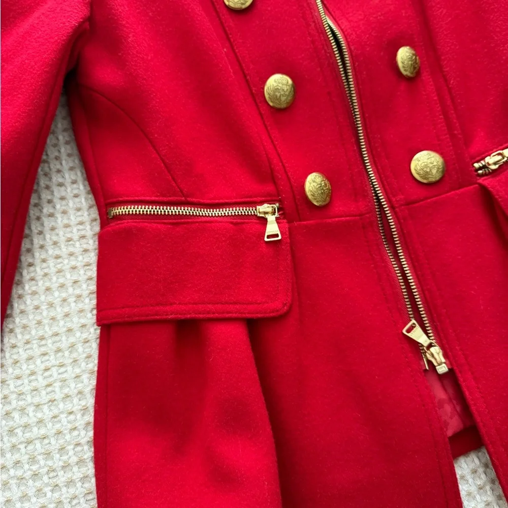 Express Red Jacket with Gold Accents - Picture 2 of 13